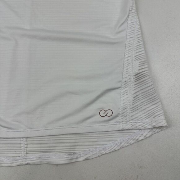 CALIA by Carrie Underwood Size XS White Mesh Back Cap Sleeve Active Top Stretch - Picture 5 of 9
